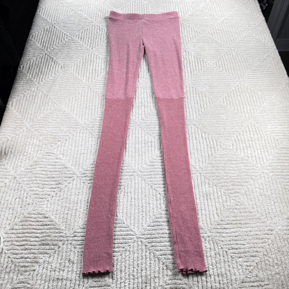 Free People Intimately Leggings Womens S Pink Warmer Balletcore Coquette Yoga